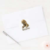 BEIJING Lion Runder Aufkleber (Umschlag)