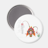 Beijing Opera chinesisches Geschenk Magnet (Vorderseite/Rückseite)