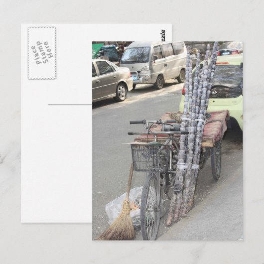 Beijing Work Bike Postkarte (Vorne/Hinten)