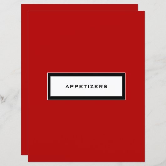 Beilage | Appetithappen | Rot Schwarz/Weiß (Vorne/Hinten)