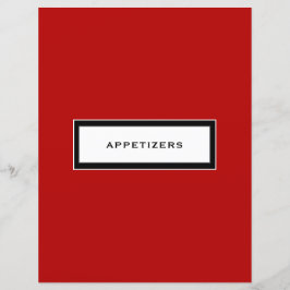 Beilage | Appetithappen | Rot Schwarz/Weiß