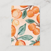 Beilage der Citrus Orange Diaper-Faltkarte Begleitkarte (Rückseite)