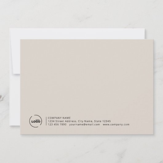 Beilage für berufliche, moderne Firmenlogos Mitteilungskarte (Vorderseite)