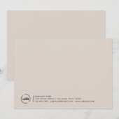 Beilage für berufliche, moderne Firmenlogos Mitteilungskarte (Vorne/Hinten)