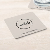Beilage für berufliche, moderne Firmenlogos Rechteckiger Pappuntersetzer (angewinkelt)