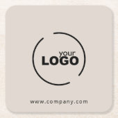 Beilage für berufliche, moderne Firmenlogos Rechteckiger Pappuntersetzer (Vorderseite)
