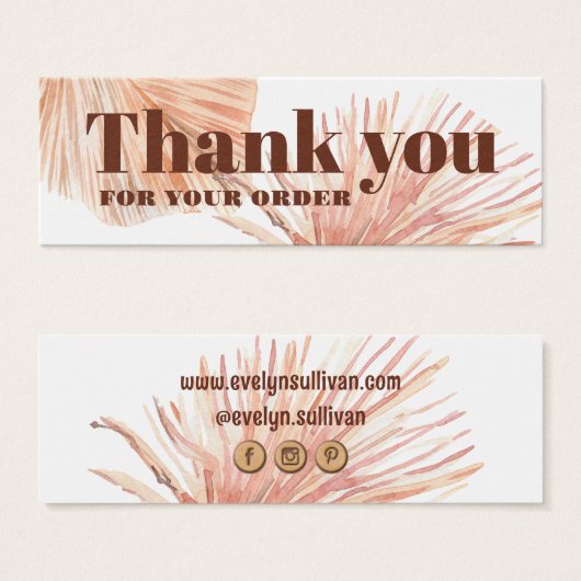 Beilage für boho tropische Minipackungen (Vorne & Hinten)