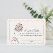 Beilage für das Blumenmuster auf der rosa Blume Begleitkarte (Stehend Vorderseite)