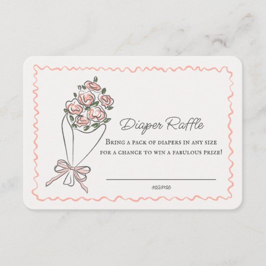 Beilage für das Blumenmuster auf der rosa Blume Begleitkarte (Vorderseite)