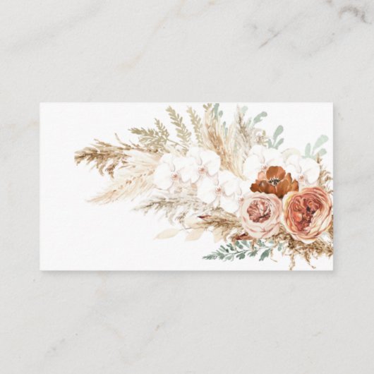 Beilage für die Faltkarte Pampas Grass Baby Shower Begleitkarte (Rückseite)