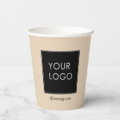 Beilage für Firmenlogo mit individueller Markenbez Pappbecher (Rückseite)