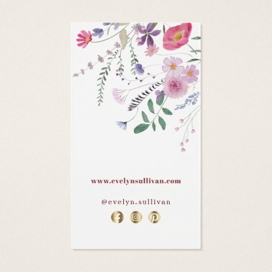 Beilage für frische Wildblumen (Rückseite)