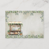 Beilage für Rezepte auf dem Bauernmarkt Visitenkarte (Rückseite)