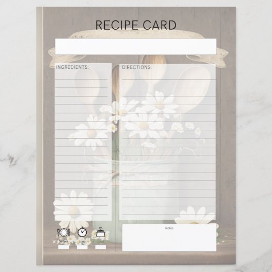 Beilage für rustikale Länderrezepte (Rückseite)