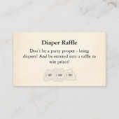 Beilage für Windeln Begleitkarte (Vorderseite)