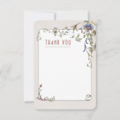 Beilage Hochzeit Dankeschön-Karte Vintag Viktorian Einladung (Vorderseite)