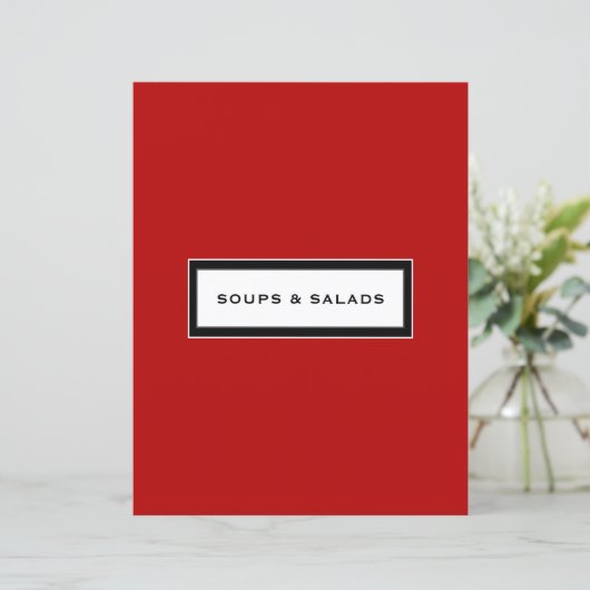 Beilage | Suppen und Salate | Rot Schwarz/Weiß (Stehend Vorderseite)