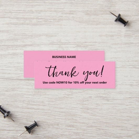 Beilage zum Geschäftsdanken Telefonnummerkarte (Vorderseite/Rückseite Beispiel)