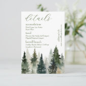Beilagekarte |FOrest Pine Aquarell Begleitkarte (Stehend Vorderseite)