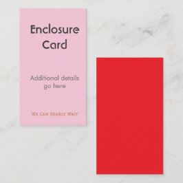 Beilagekarte Hochzeit Geburtsanzeige | Windel Begleitkarte