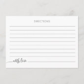 Beilagekarte Junggesellinnenabschied Rezept. Begleitkarte (Rückseite)