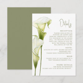 Beilagekarten-Details für die Hochzeit.  Begleitkarte