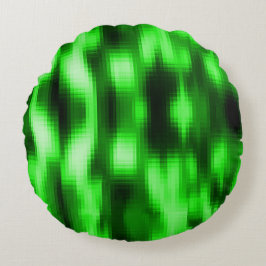 Beilagen aus Glas, grün und schwarz gehalten Rundes Kissen