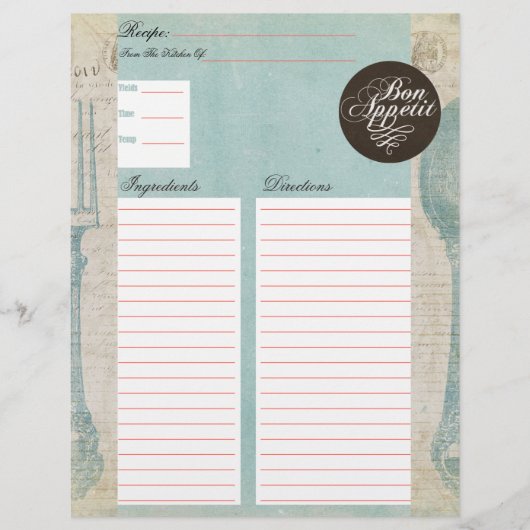 Beilagen für antike Buchstaben (Vorderseite)