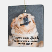 Beileid 2 Foto zur Erinnerung von Haustieren Keramikornament (Links)