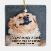 Beileid 2 Foto zur Erinnerung von Haustieren Keramikornament (Vorderseite)