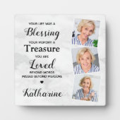 Beileid 3 im Foto "Erinnerung lieben" Fotoplatte (Vorderseite)