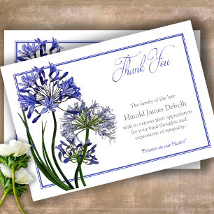 Beileid Agapanthus Beerdigung Dankeschön Karte