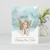 Beileid Angel Dove Beerdigung Dankeschön Karte (Stehend Vorderseite)