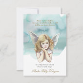 Beileid Angel Foto Beerdigung Danke Karten (Vorderseite)