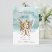 Beileid Angel Foto Beerdigung Danke Karten (Stehend Vorderseite)