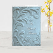 Beileid anstelle von Blume, Blaue Pflanze Karte (Gelbe Blume)