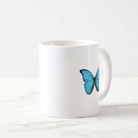 Beileid Ashes to Ashes Blue Butterfly Tree Tasse (VorderseiteRechts)