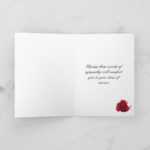 Beileid auf Eheschließung, mit rote Rose Karte (Innenseite)