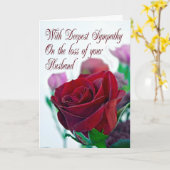 Beileid auf Eheschließung, mit rote Rose Karte (Gelbe Blume)