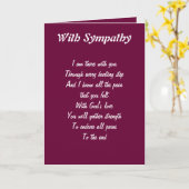 Beileid auf eine besondere Familiengrüßkarte Karte (Gelbe Blume)