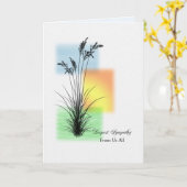 Beileid auf Verlust von uns allen, Gras Karte (Gelbe Blume)