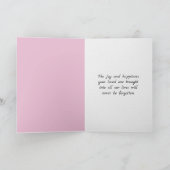 Beileid aus rosa Lilien und Regentropfen Karte (Innenseite)