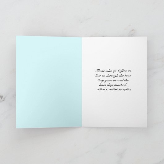 Beileid Beach Footprints Karte (Innenseite)