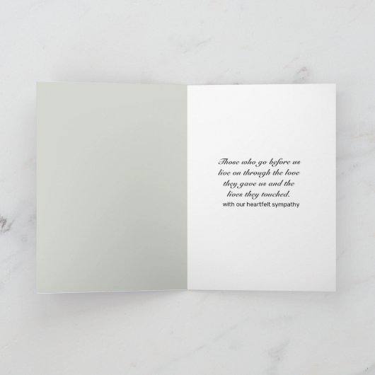 Beileid Beach Footprints Karte (Innenseite)