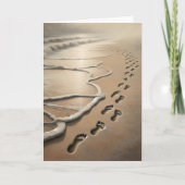 Beileid Beach Footprints Karte (Vorderseite)