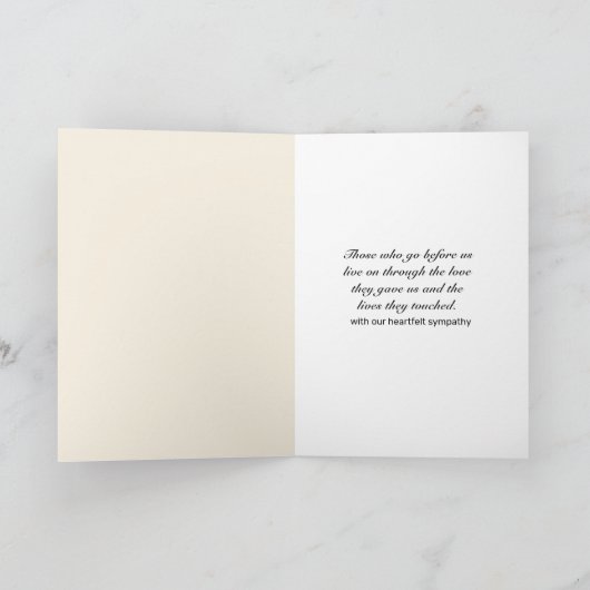 Beileid Beach Footprints Karte (Innenseite)