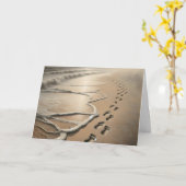 Beileid Beach Fußabdrücke und Meeresfrüchte Karte (Gelbe Blume)