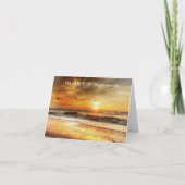 Beileid Beach Sunrise Beerdigung Danke Karte (Vorderseite)