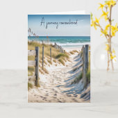 Beileid Beach Zaun in Sand Karte (Gelbe Blume)