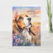 Beileid Beagle Hunde Wildblume Wiese Karte (Vorderseite)
